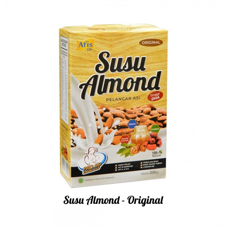 Jual Murah Afis Life Susu Almond Pelancar Asi 200gr - Original Moms di